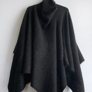 Eileen Fisher Spun Air Mohair Funnel Neck Oversized Poncho
